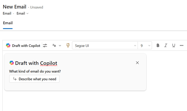 Copilot for Sales-Smart Drafting of Emails
