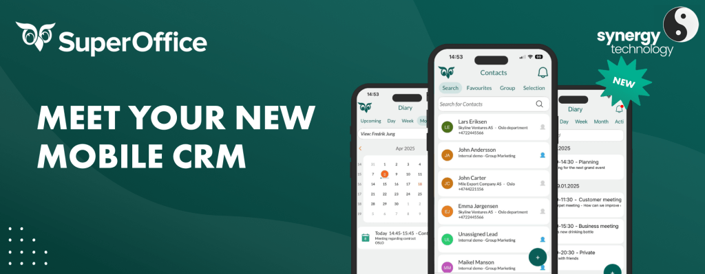 SuperOffice Mobile CRM new UI header