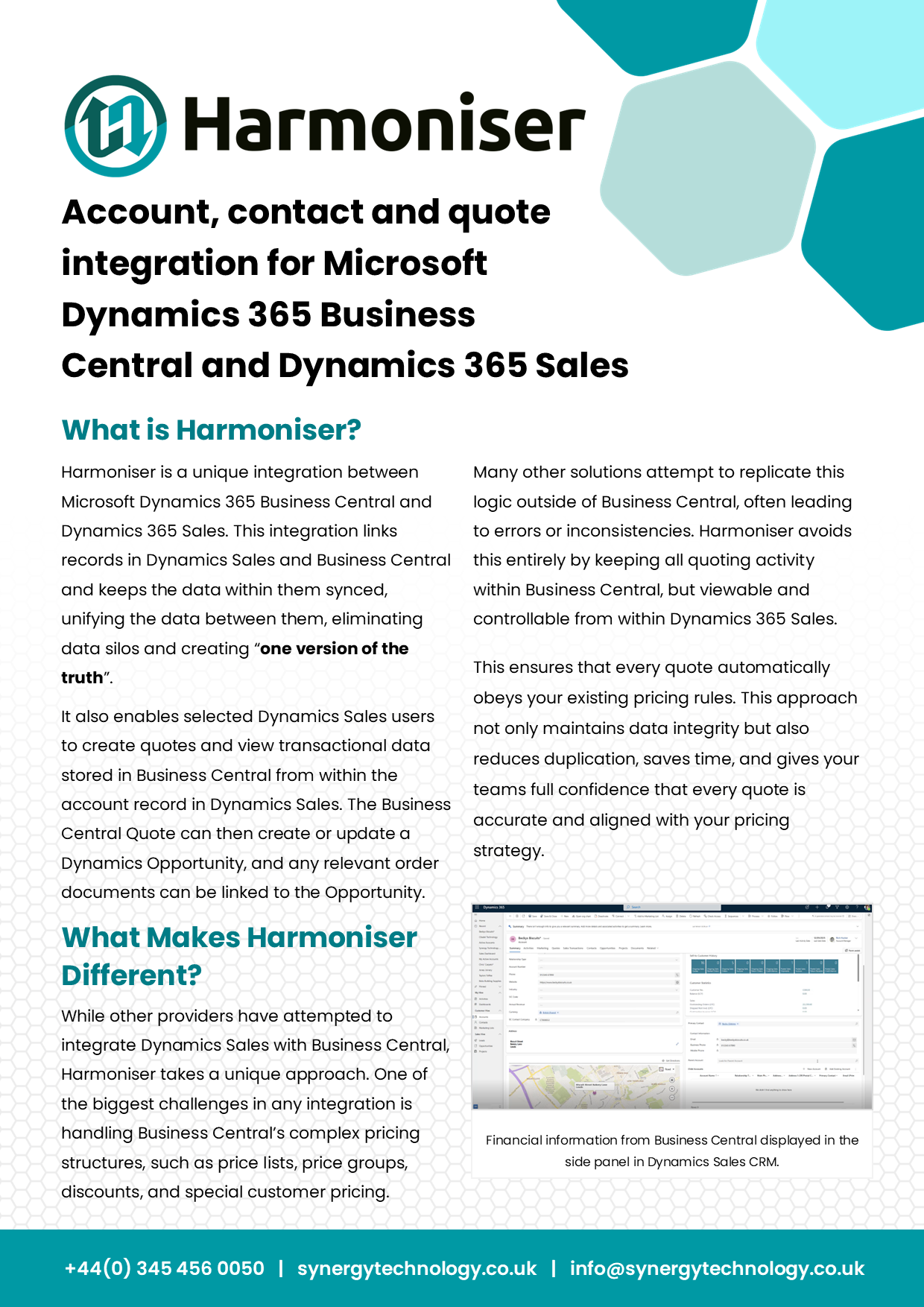 Harmoniser Dynamics 365 Sales Handout
