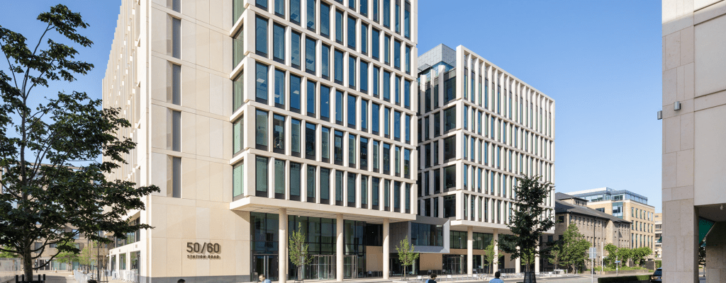 A view of the outside of Apollo Therapeutics Cambridge Office